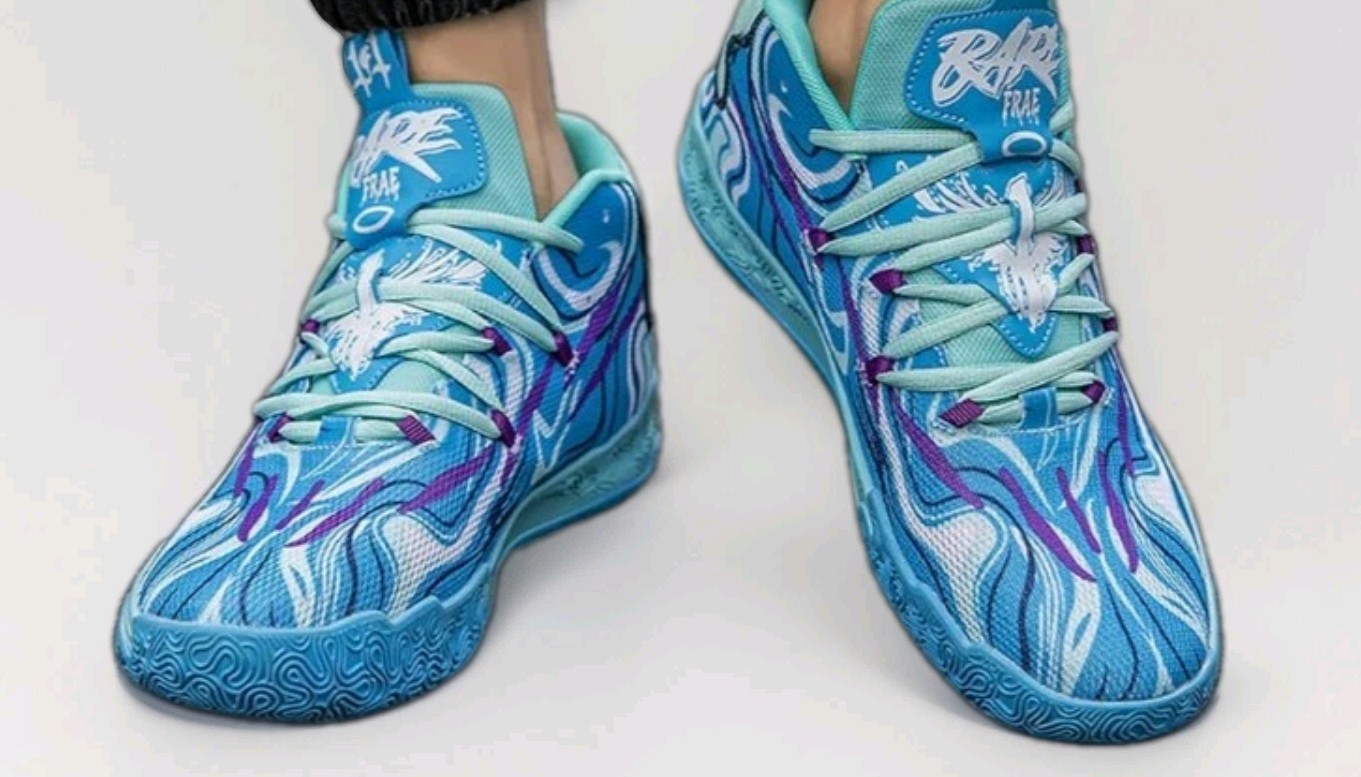MENS SIZE 9 LACE UP MID TOP HIGH QUALITY🌟BASKETBALL🏀SHOES TURQUOISE & PURPLE