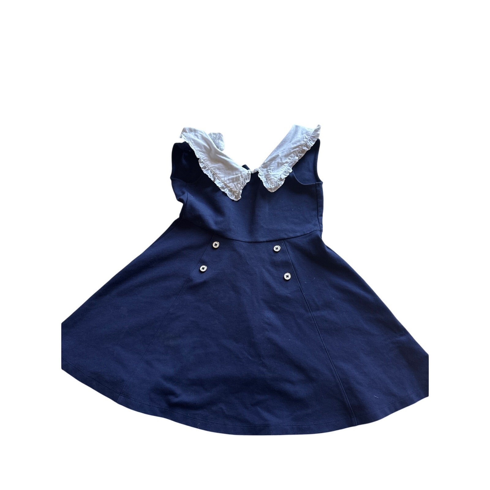 Janie and Jack Girls Navy Blue Peter Pan Collar Dress – Size 8