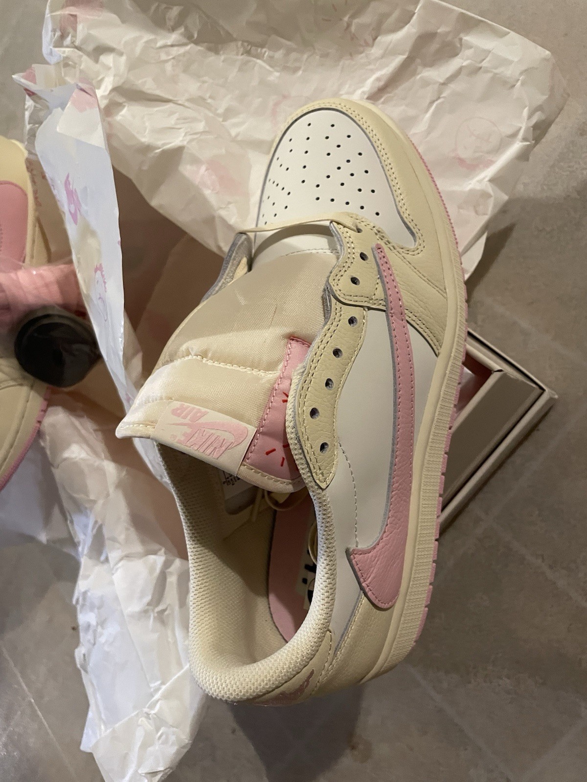 Nike Air Jordan 1 Low Travis Scott Colorblock Leather Low Top Sneakers Custom