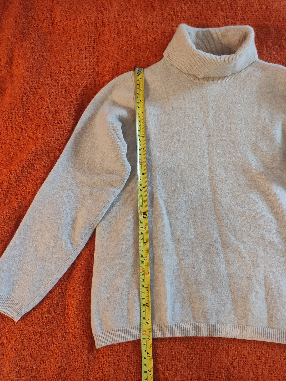 LOCHMERE Machine Washable Cashmere, small/medium, beige colour, roll neck jumper