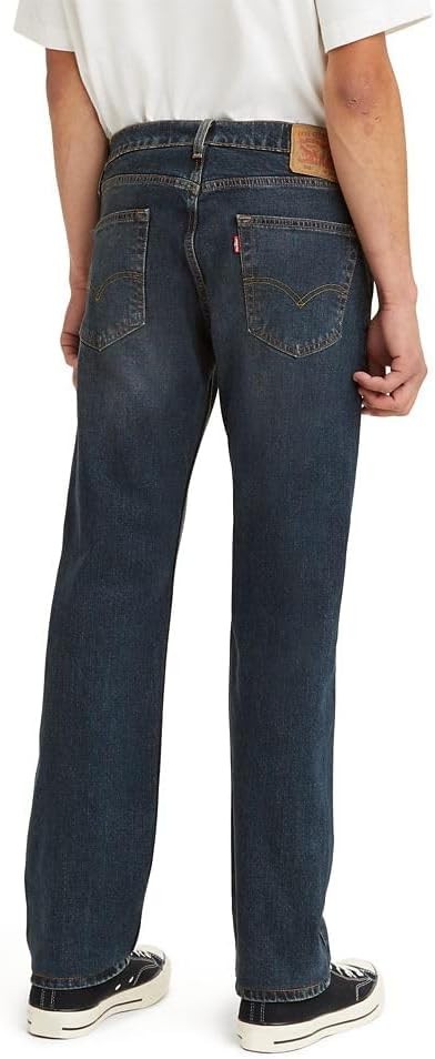 Levi Men’s 505 Regular Fit Jeans, Dark Stonewash, 33W X 30L NEW SEALED !