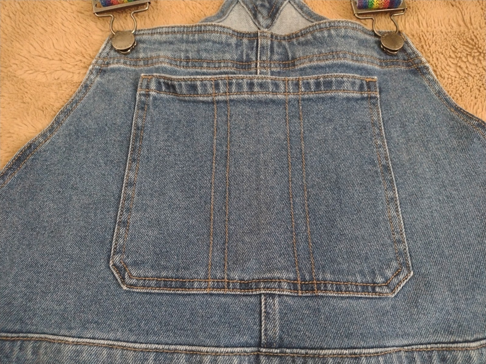Lane Bryant Denim Short Overalls Size 22 Boyfriend Rainbow Strap Bib Shorts