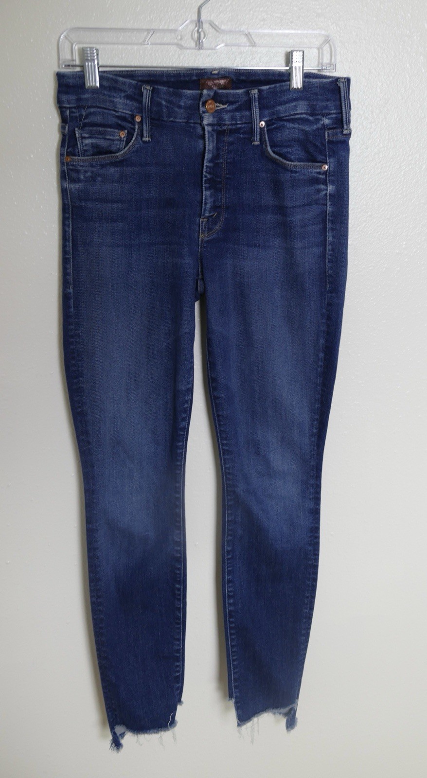MOTHER The Looker Ankle Jeans Womens 25 Skunk Ape Raw Two-Step Hem Ankle Denim