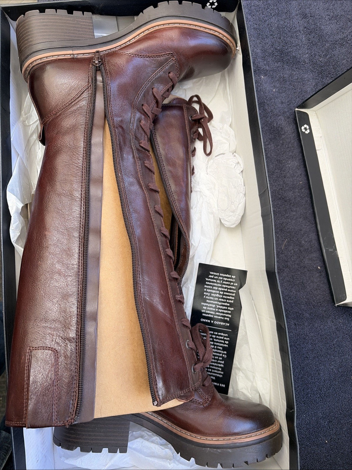 naturalizer Johni Cognac Lace Up womens boots 7.5