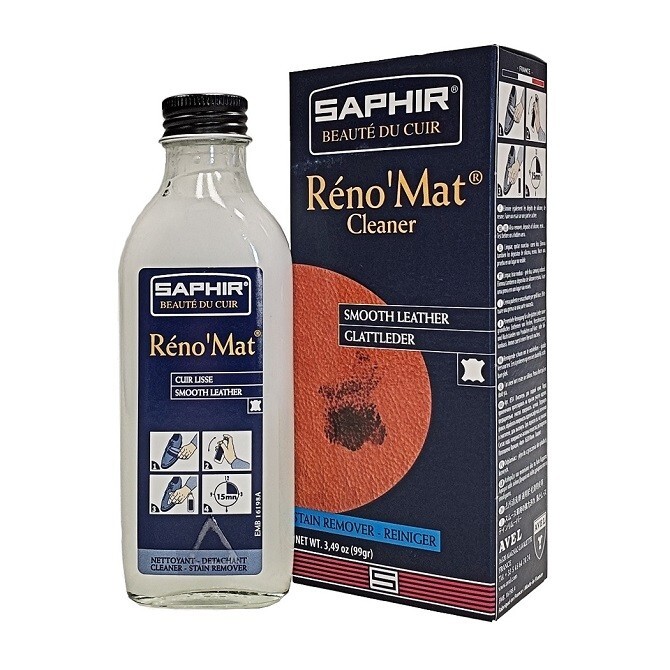 Saphir Réno’Mat Cleaner and Stain Remover – Bottle 100 ml – Made in France