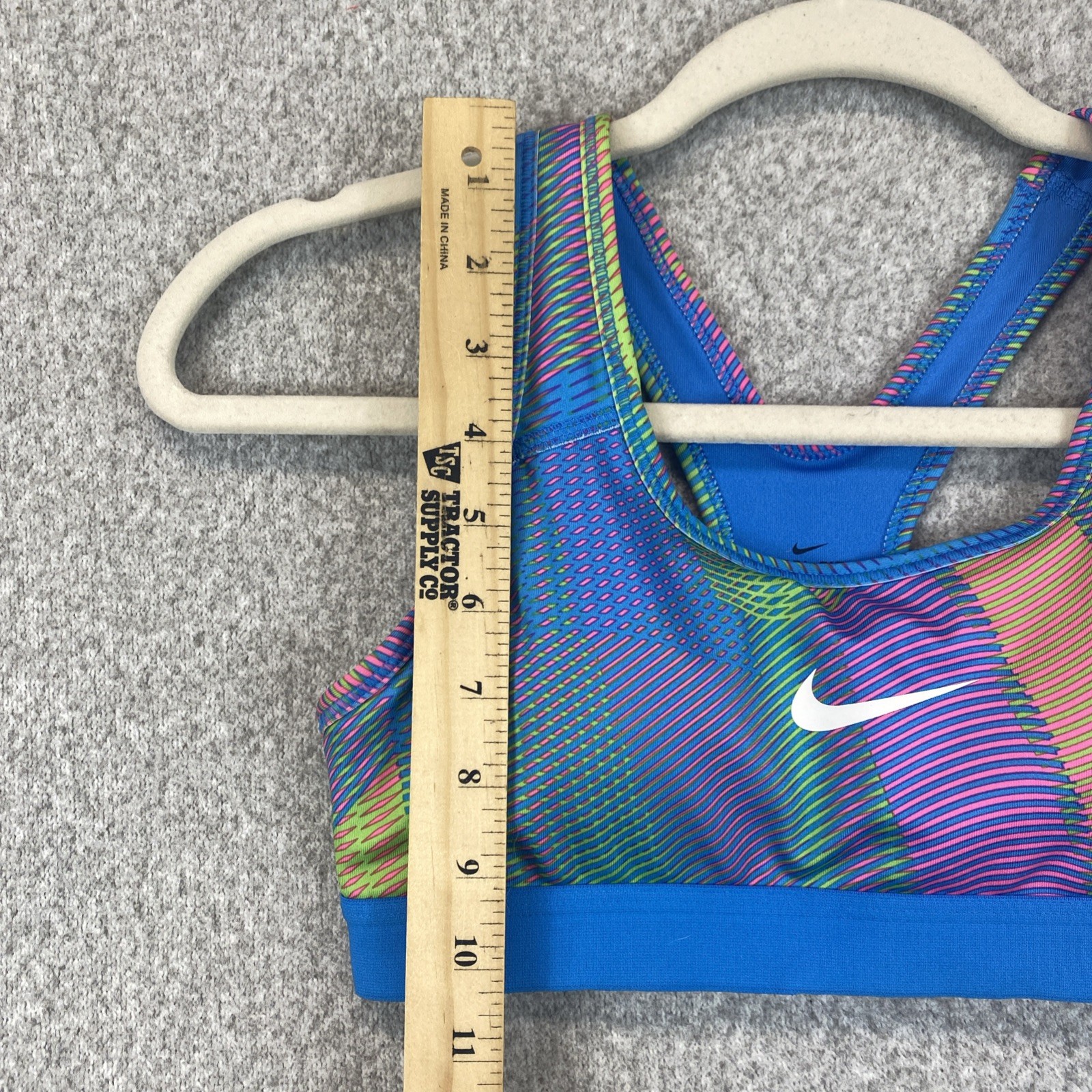 Nike Pro Colorful Sports Bra XS Athletic Racerback Rainbow Training Gym