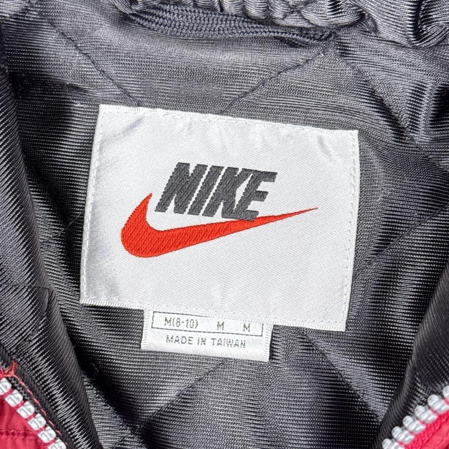 Vintage Nike Jacket Mens Medium Red Hooded Insulated Windbreaker N Logo 90s