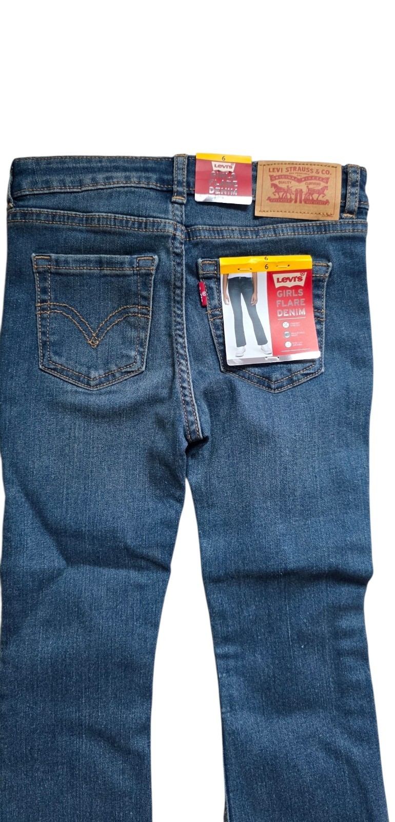 Levi’s Girls Flare Denim,Regular Rise Flare Jeans Size 6