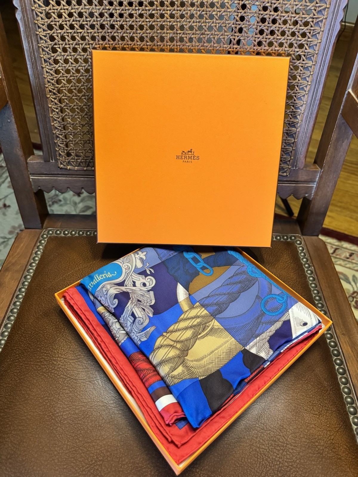 Hermes Della Cavalleria Silk Scarf 90