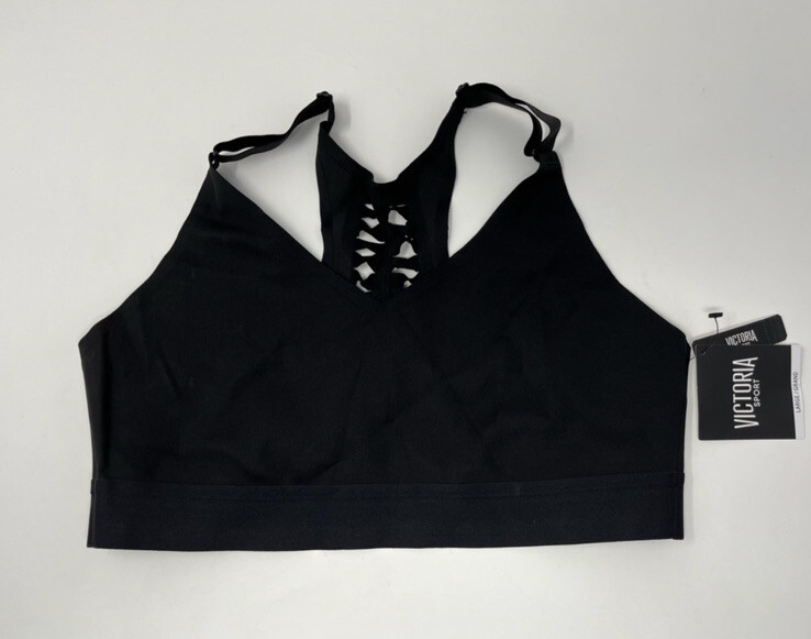 Victoria’s Secret: Victoria Sport Black Sports Bra Minimum Support Ultra Light L
