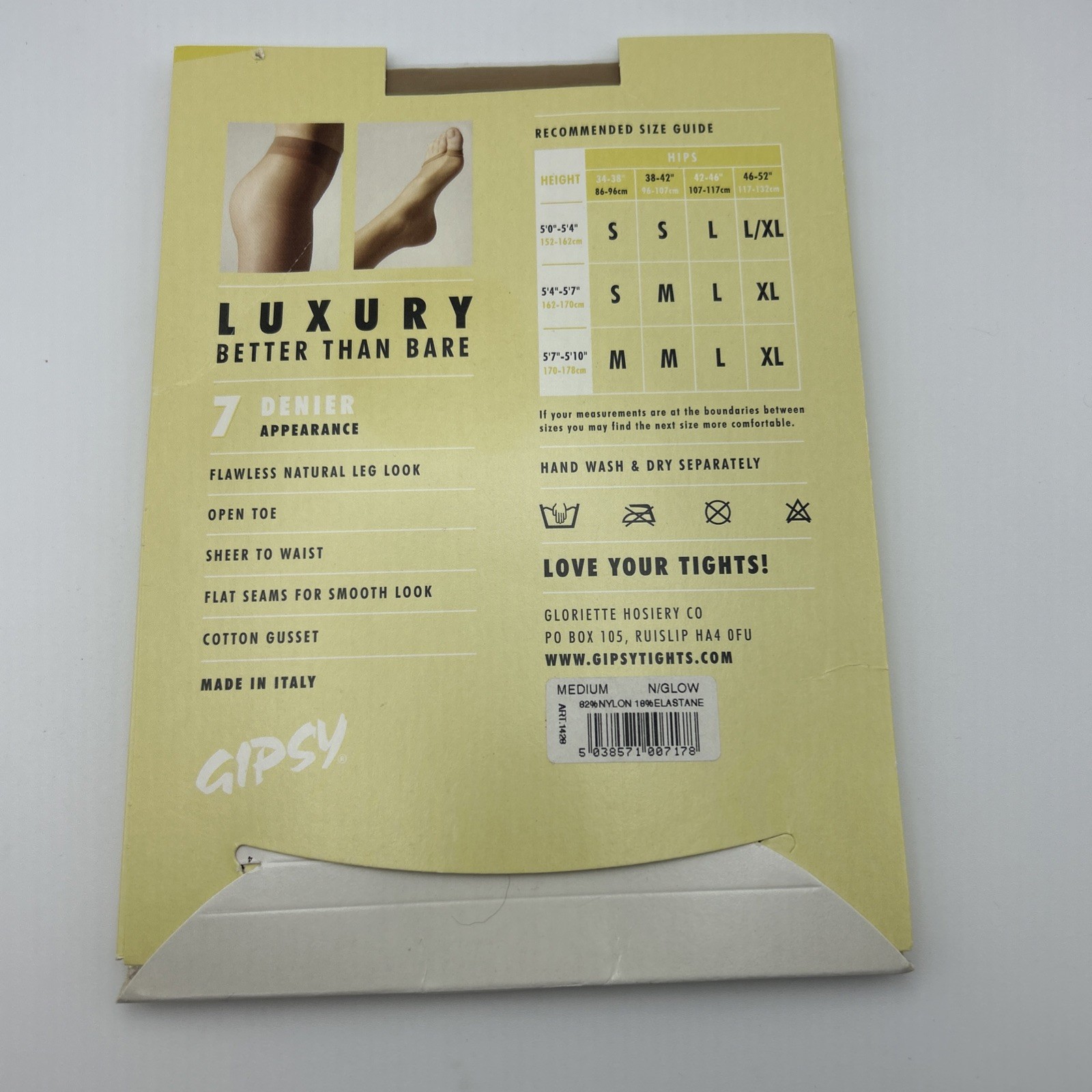 Gipsy New 7 Denier Better Than Bare Sandal Toe Tights