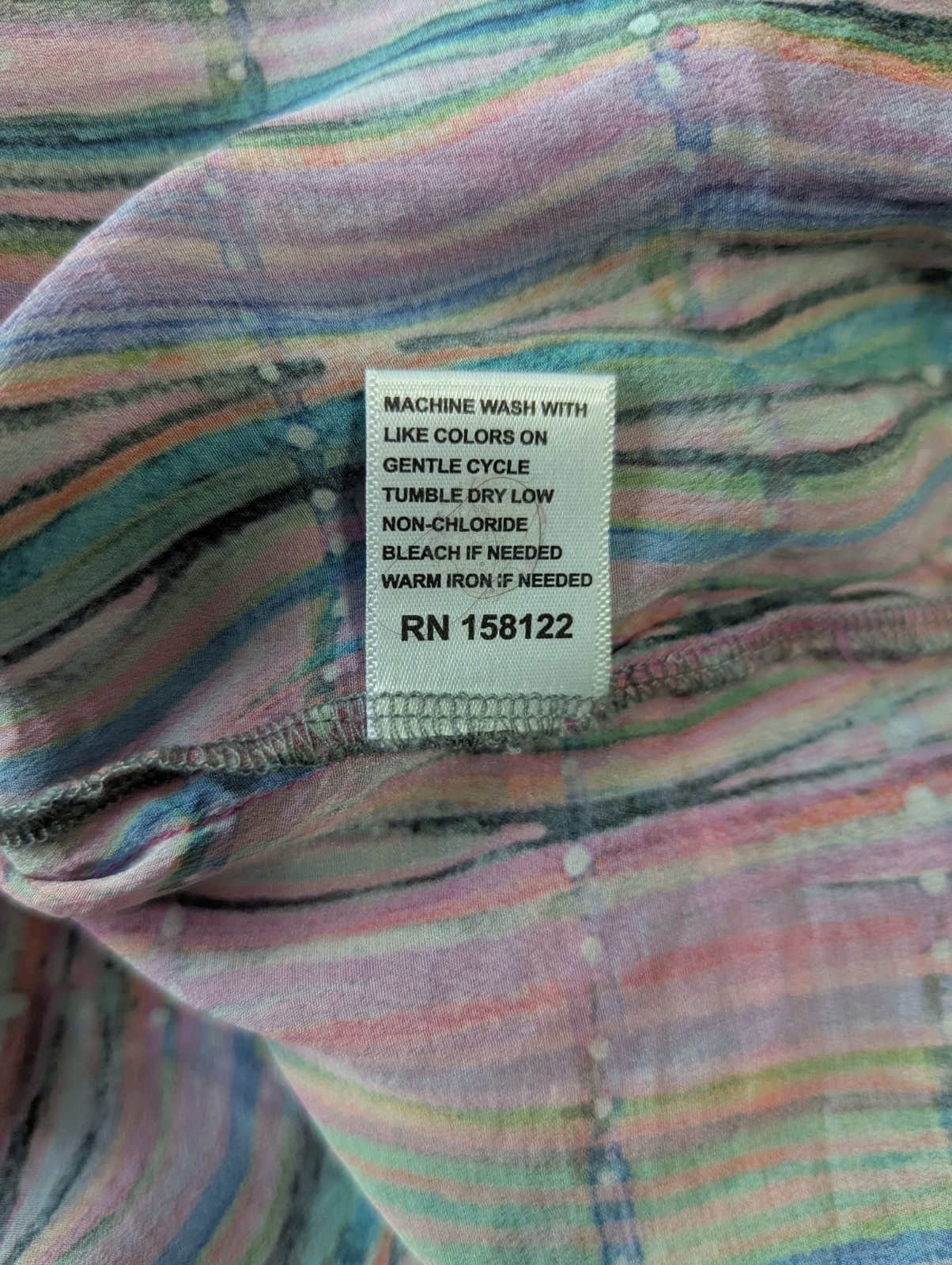 AP NY Women’s Colorful Blouse Convertible Sleeves Size XL