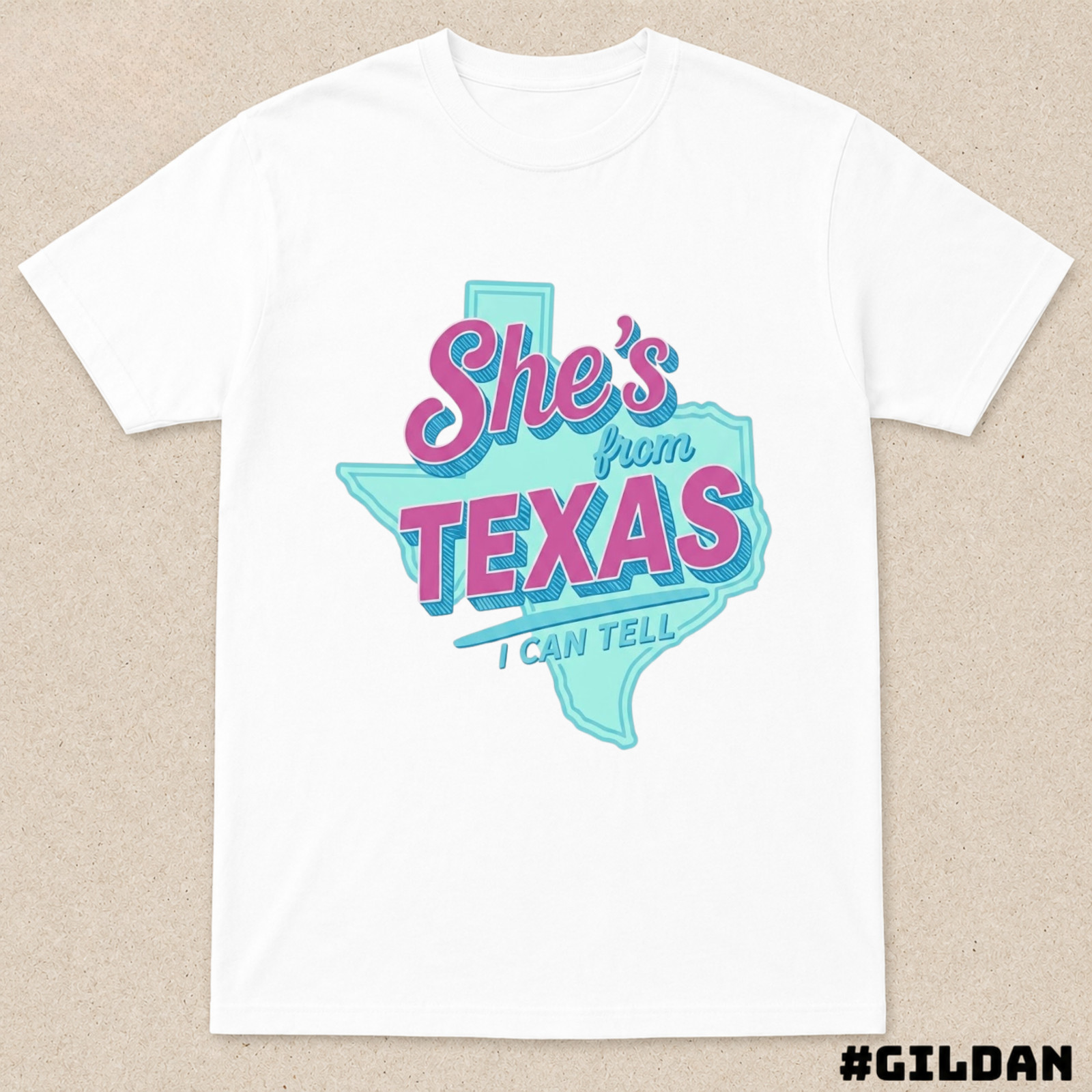 She’s From Texas I Can Tell Shirt, Retro Texas Map Graphic, Western Boho Tee