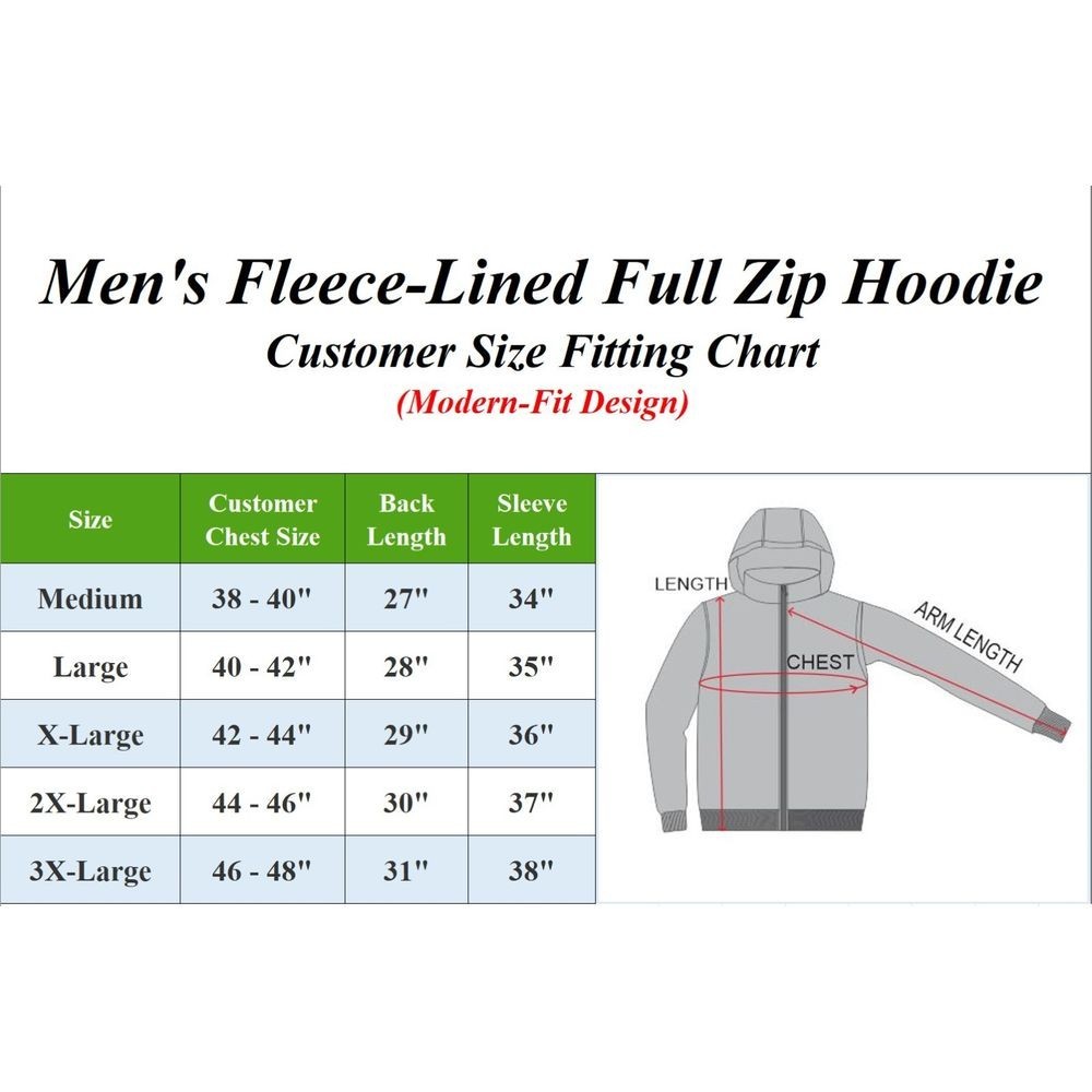 Galaxy Men’s Fleece-Lined Heavyweight Pocket Hoodie Zip Sweater (Size S-5XL) NWT