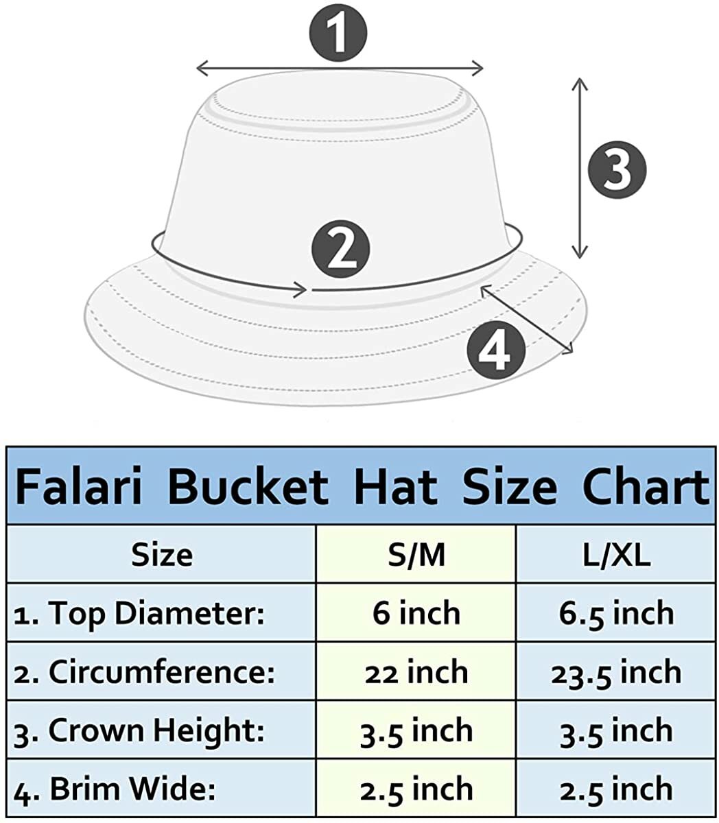 Bucket Hat for Men Women Unisex Cotton Packable Foldable Travel Beach Picnic Hat