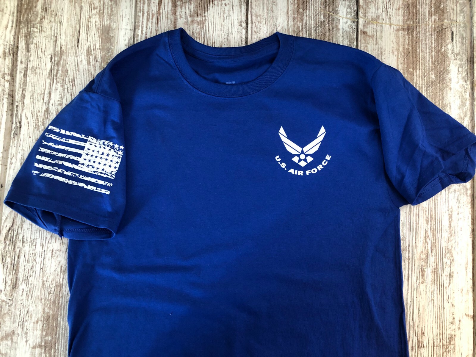Air Force Military T-shirt With DD-214 Alumni USAF Chest Logo 188G