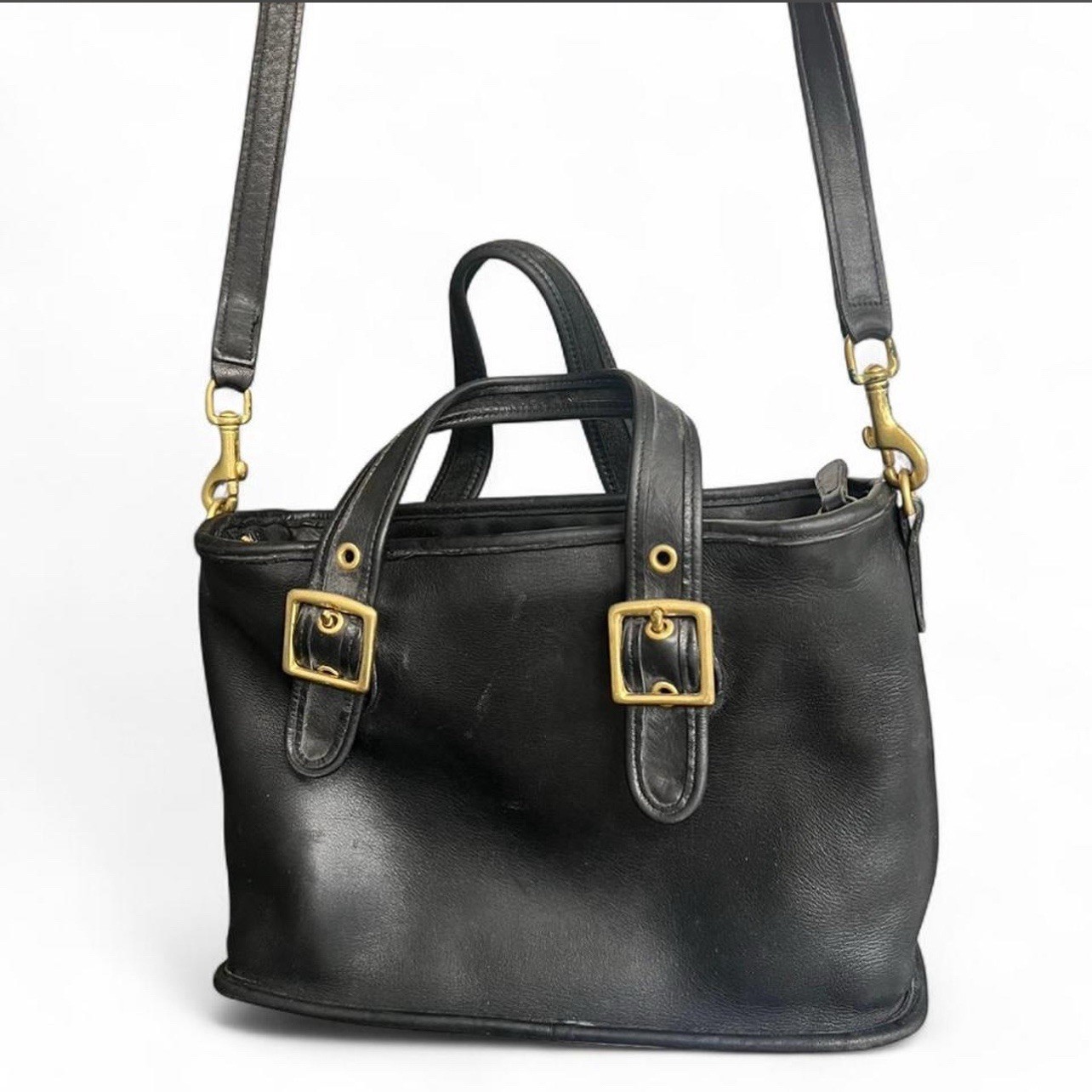 Vintage Coach Legacy Black Leather Satchel 9063