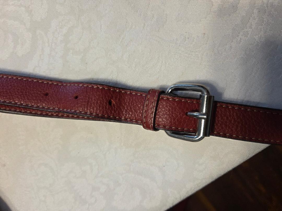 Red Leather Shoulder/Cross Body Bag