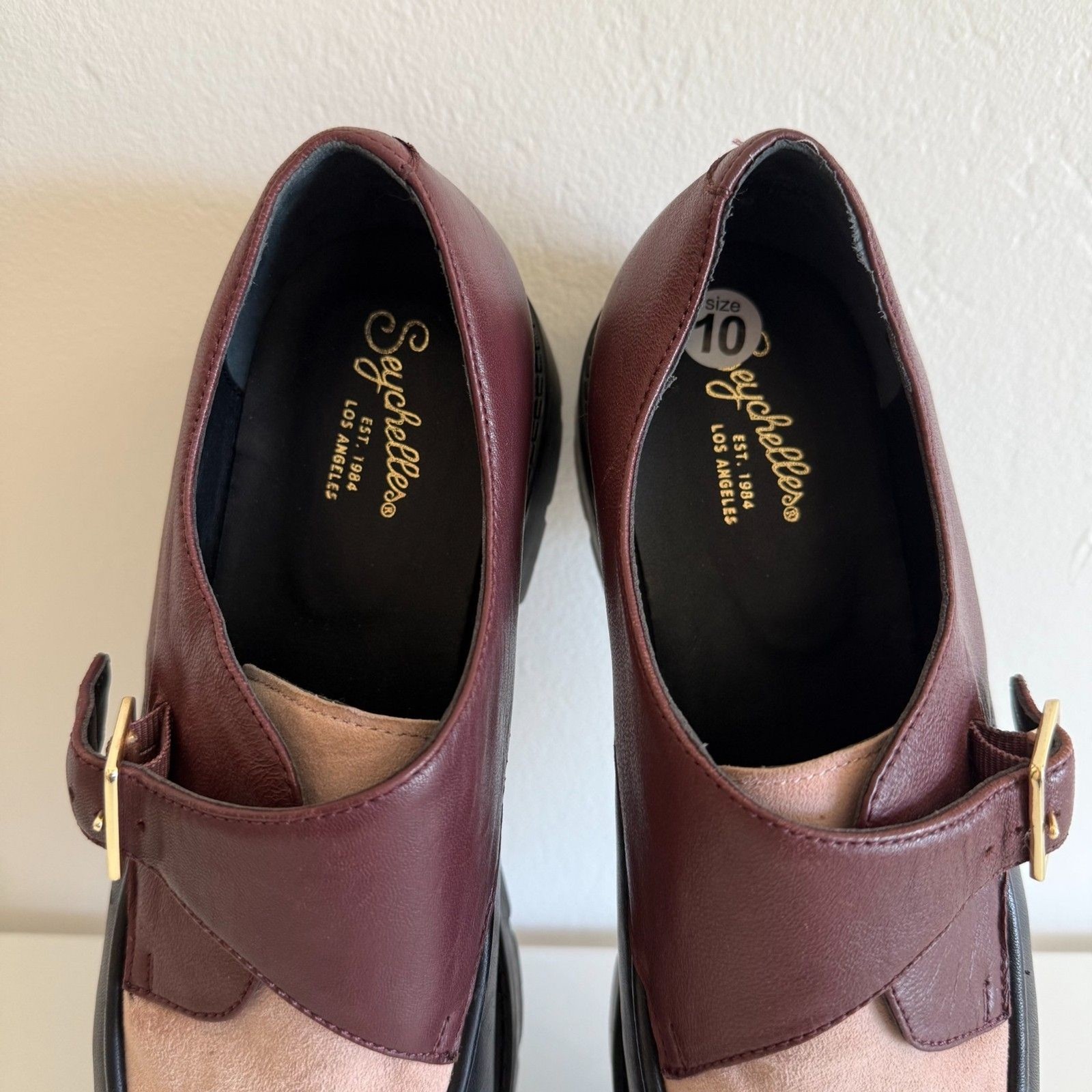 New Seychelles Catch Me Loafers in Burgundy & Blush Size 10