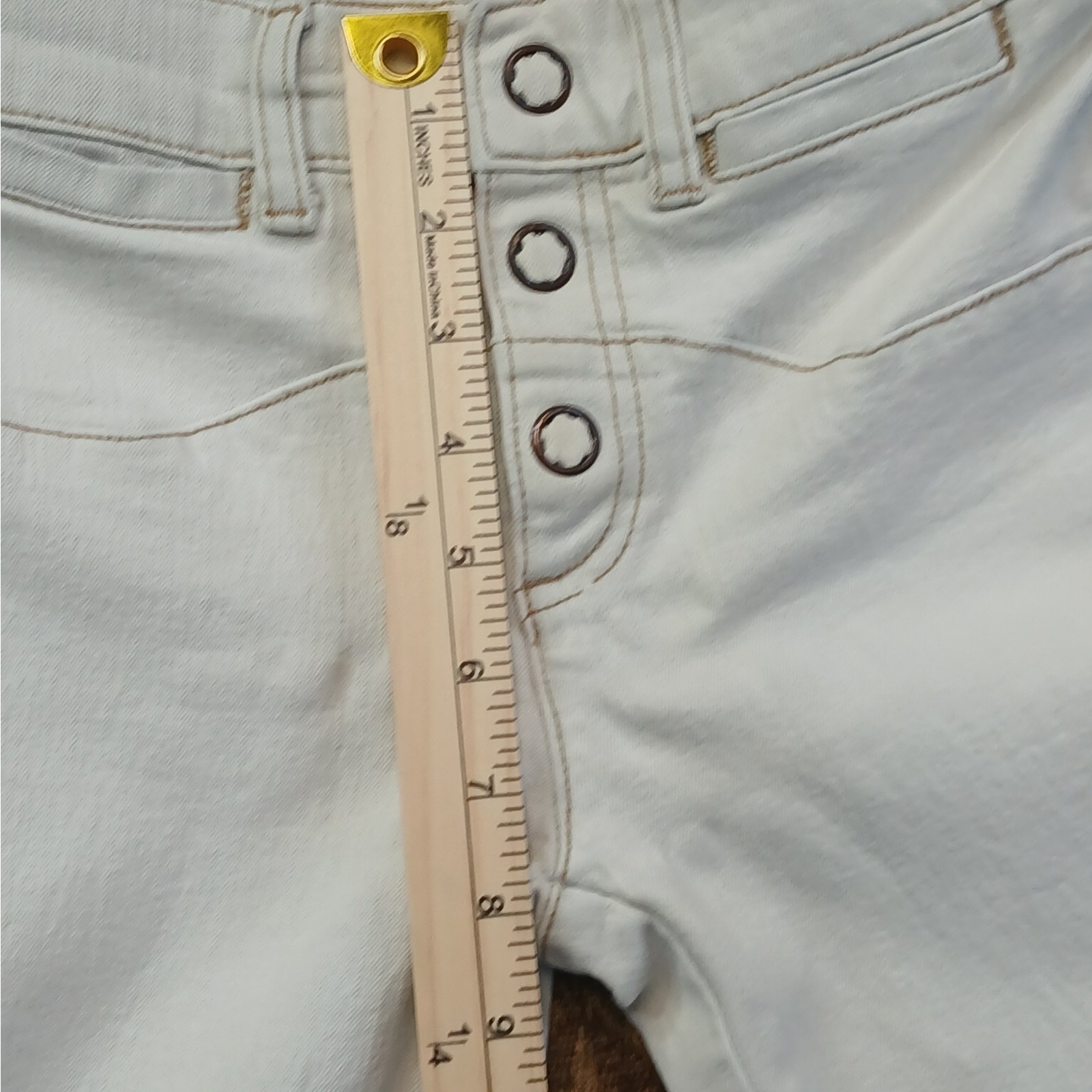 Mavi Audrey Snap Front Low Waist Jeans Womens 29 x 34 Stretch Denim Bootcut L
