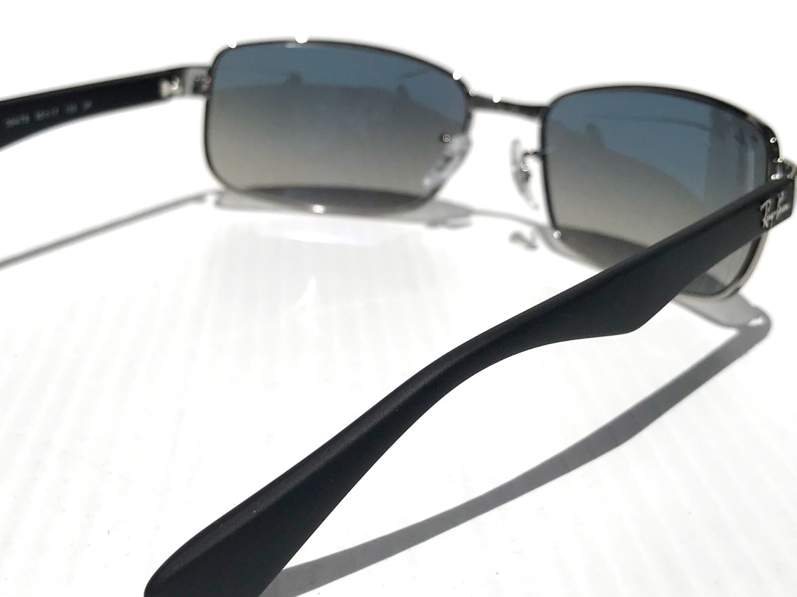NEW* Ray Ban Gunmetal & Black w POLARIZED Grey Blue Lens Sunglass RB 3478 004