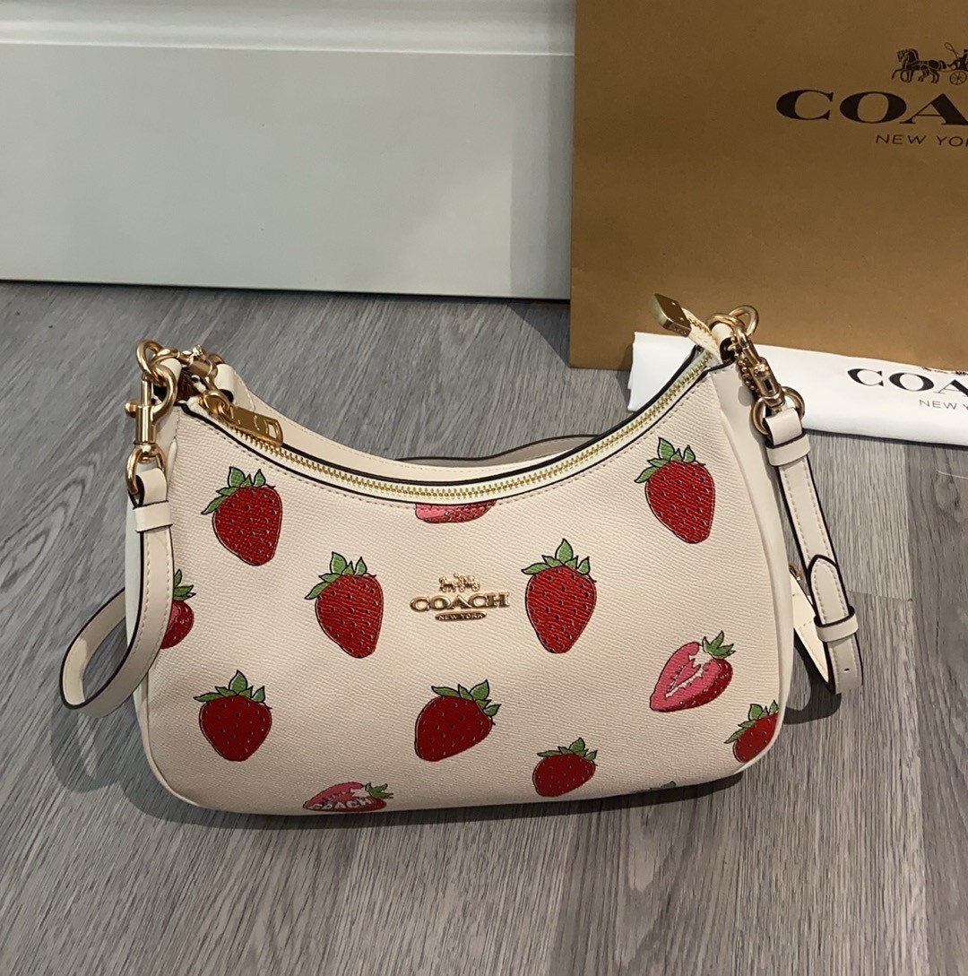 NEW COACH Teri Hobo Bag With Strawberry Print CAL67 outlet FREE SHIPPING