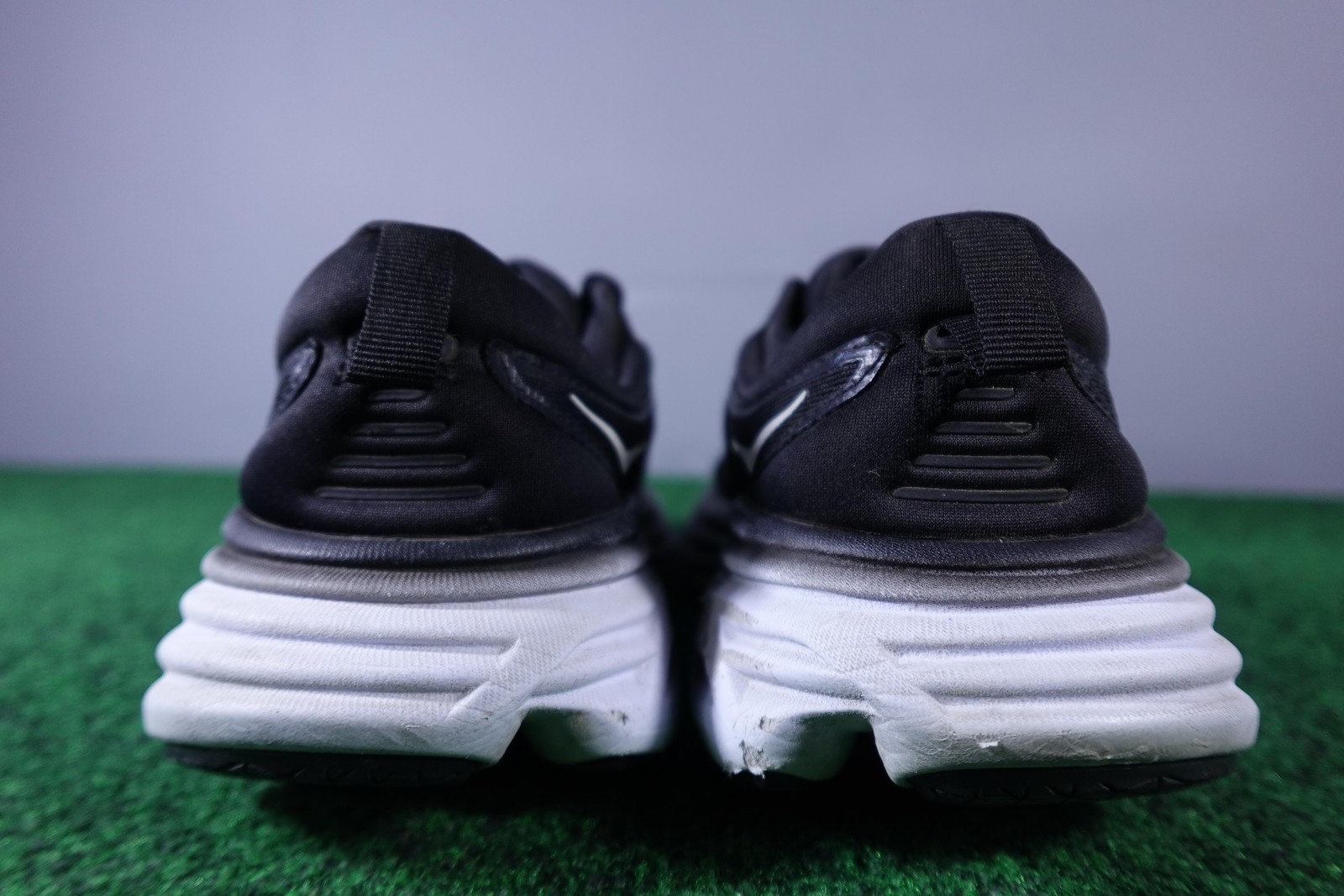 Hoka One One Bondi 8 Shoes Womens Size 7 Black Running Sneakers Low Top