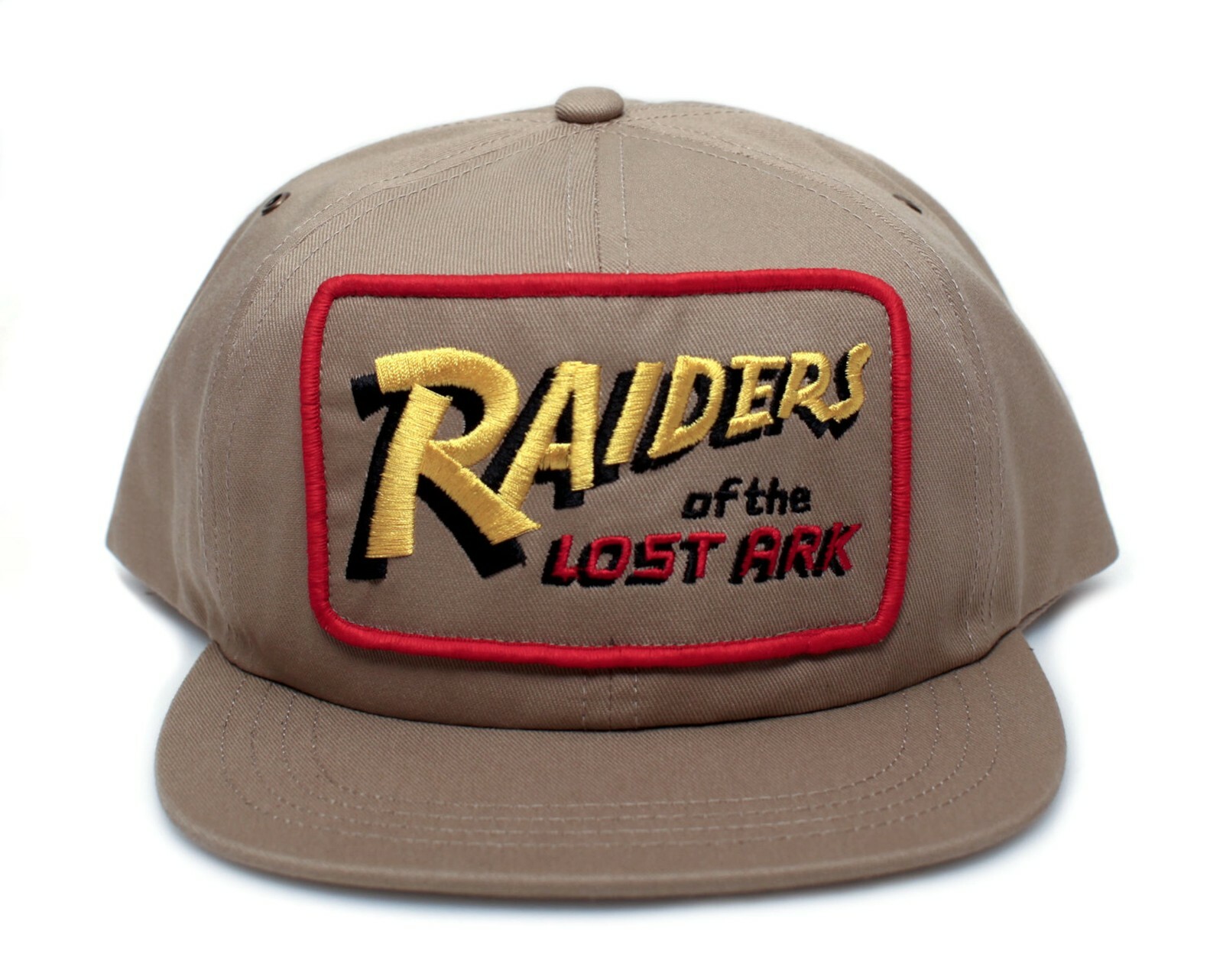Raiders Of The Lost Ark Indiana Jones Flat Bill Hat Movie Crew Cap Adult Khaki