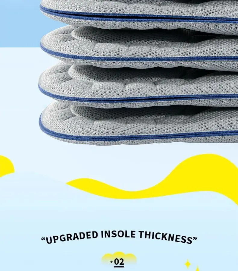 5D Insoles for Shoes Men Outdoor Running Sports Insole Feet Memory foam Shock Ab