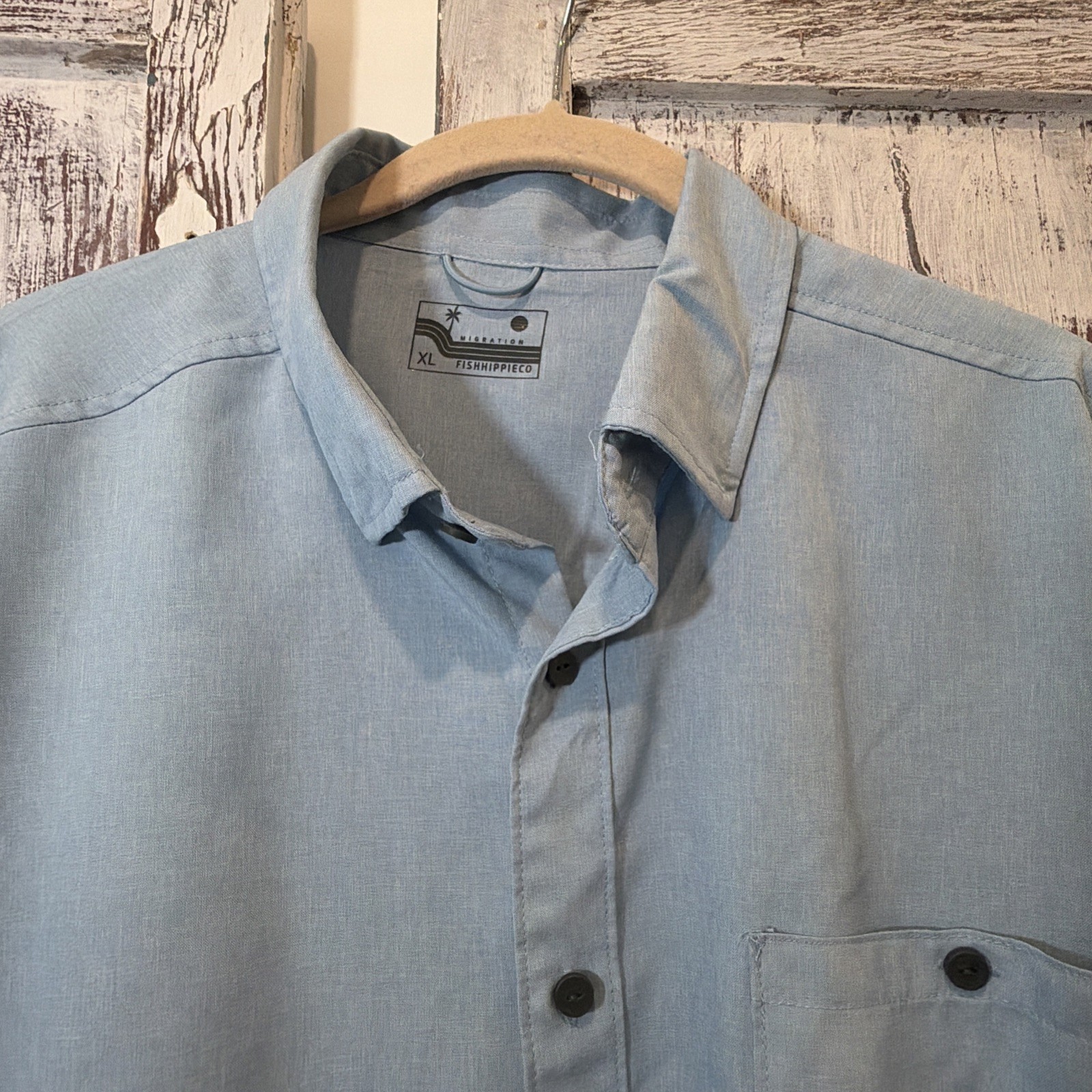Fish Hippie🌟Men SZ~XL Performance Outdoor Button/Roll~Tab Long~Sleeve Shirt💥