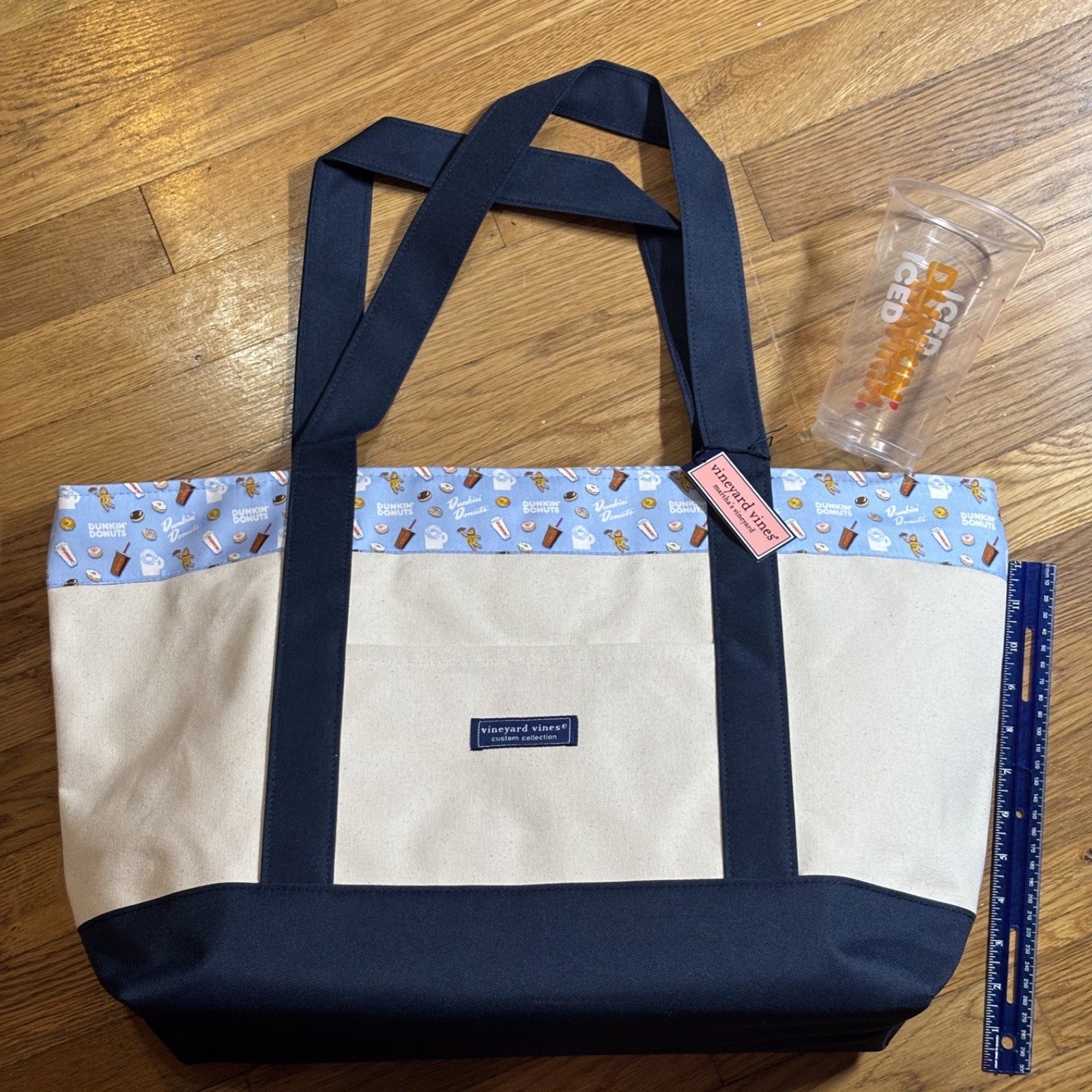 Vineyard Vines Custom Collection Canvas Tote Bag Collaboration Dunkin