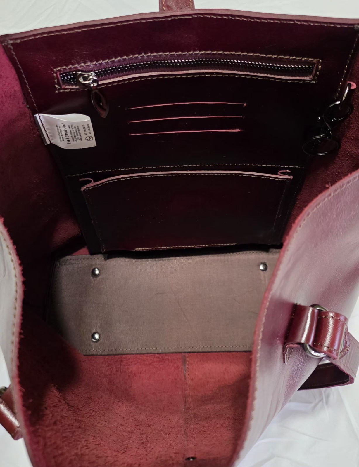 Handmade Mexican Genuine Artisan Leather Burgundy Tote Shoulder Bag