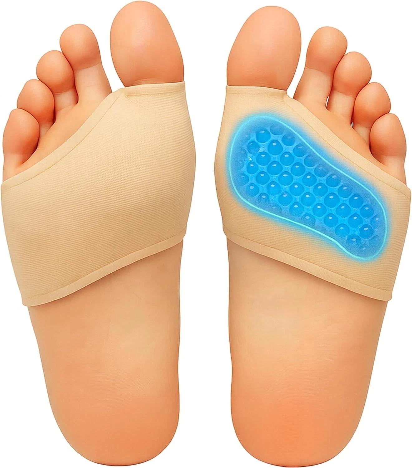 Metatarsal Pads for Men & Women – 1 Pair (2 Sleeves) Gel Cushions for Ball of