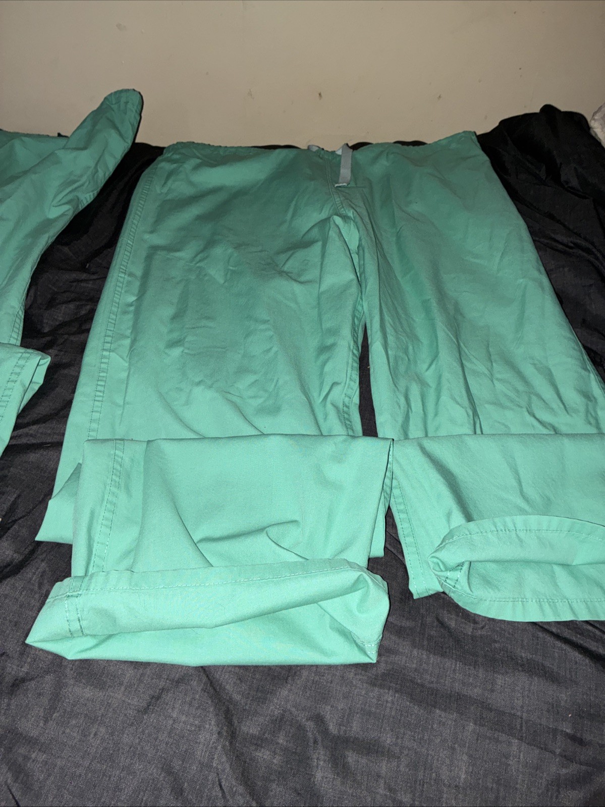 Lot of 2 Medline M500 NT JM-CM Scrub Pants Medium Green Unisex Straight Leg