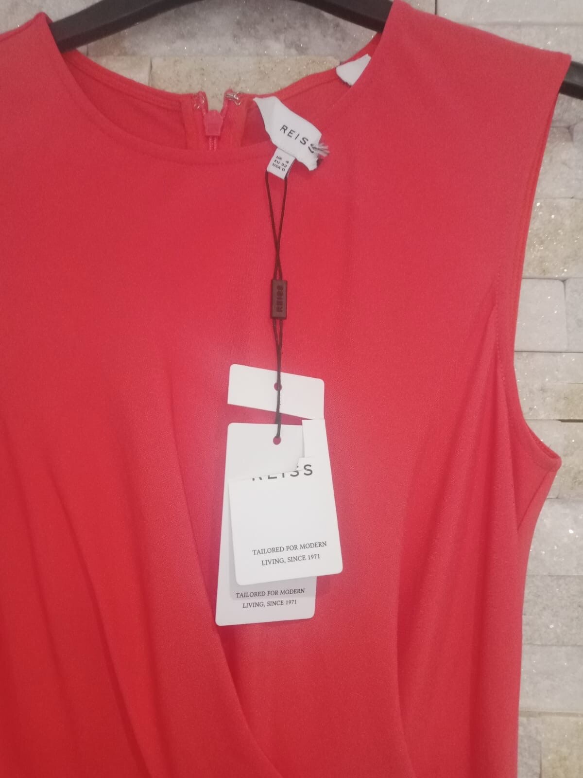 REISS LAYLA SLEEVELESS BODYCON Party Summer DRESS, BLACK Coral Size Uk 4-14 £149