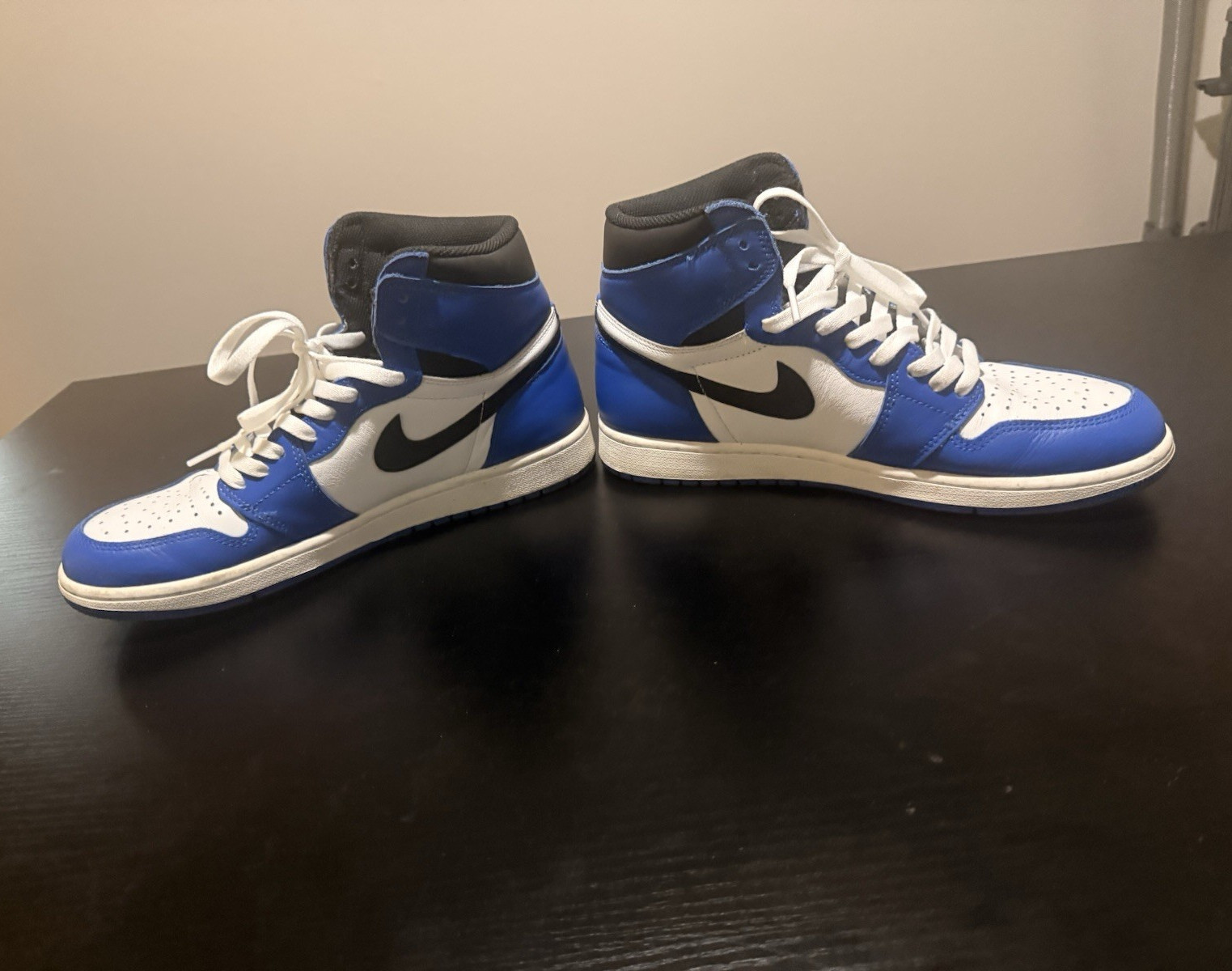Jordan Air Jordan 1 Men’s High Top Basketball Sneakers Lace-Up Colorblock Blue
