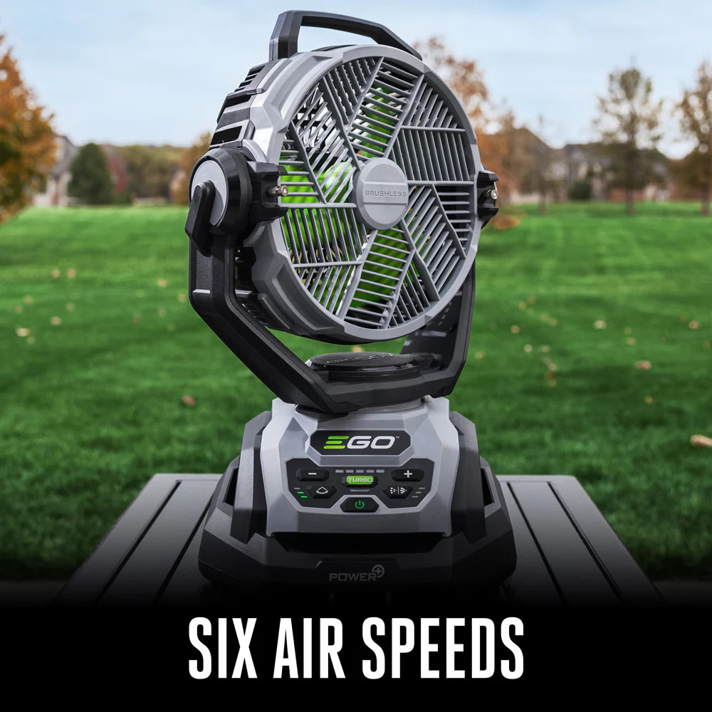 EGO 10-in High Velocity Indoor/Outdoor Oscillating Misting Jobsite Fan, Ba|16290