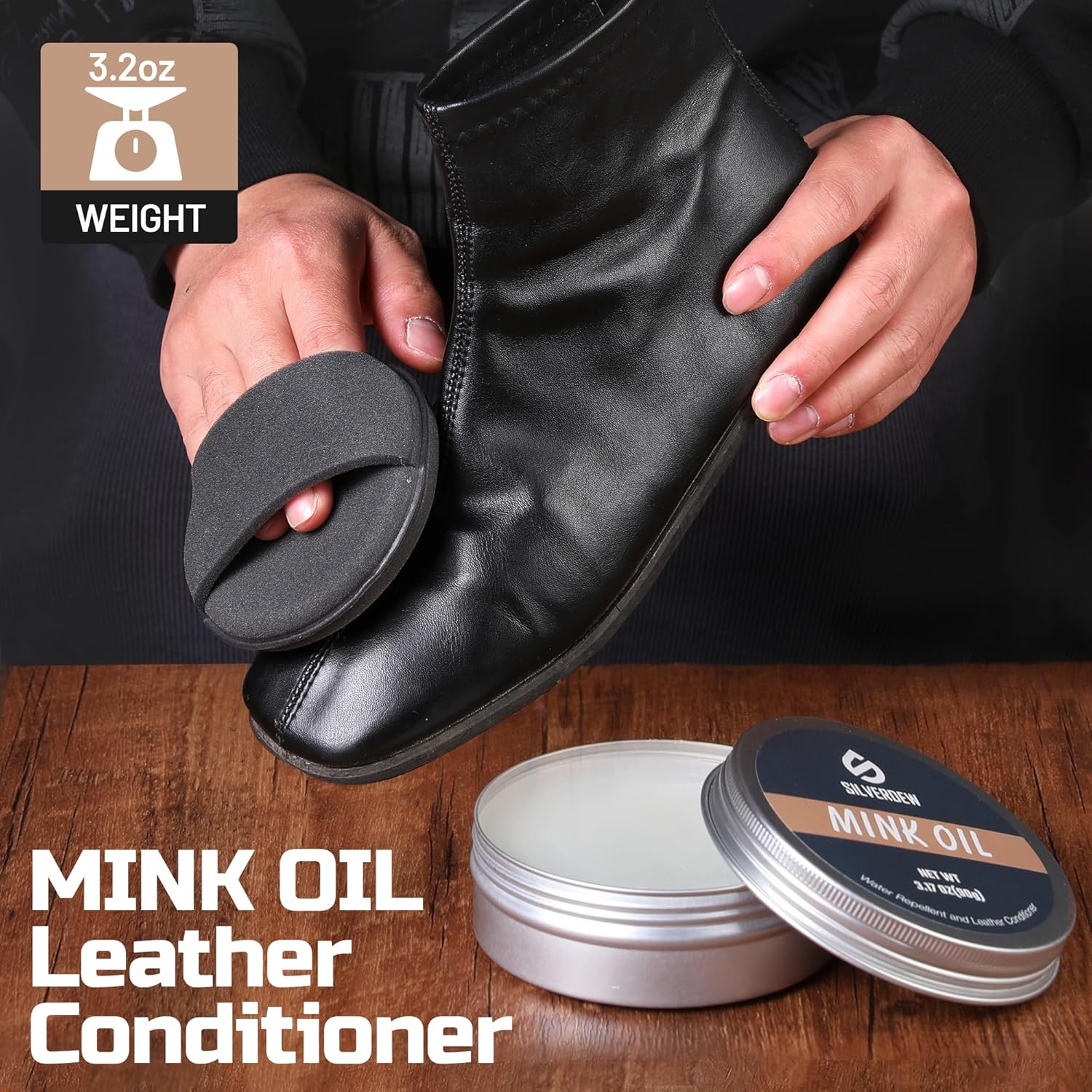 Mink Oil Leather Conditioner Waterproof Boots Shoes Jacket Couch Furniture Polis