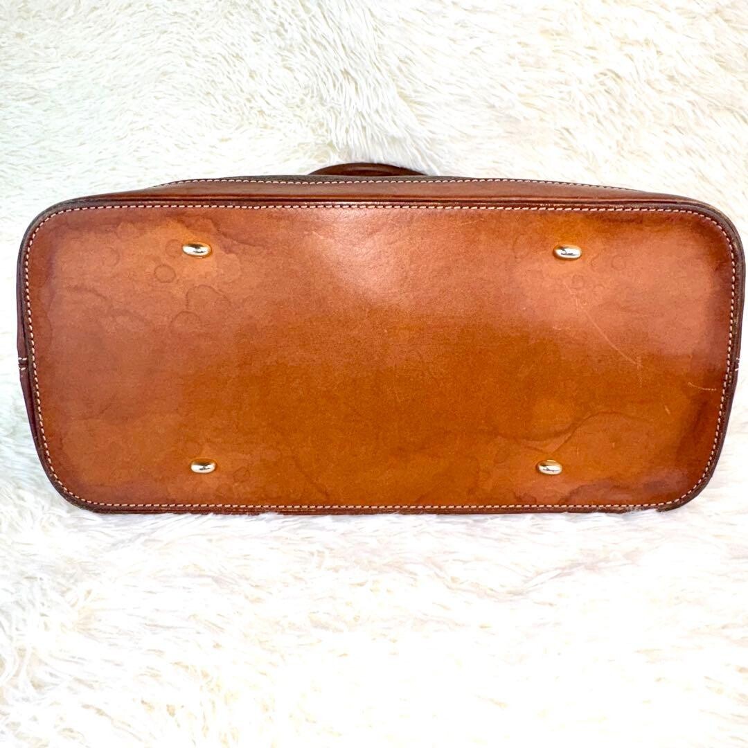 CELINE Half Moon Handbag Macadam PVC Brown Vintage Authentic From Japan
