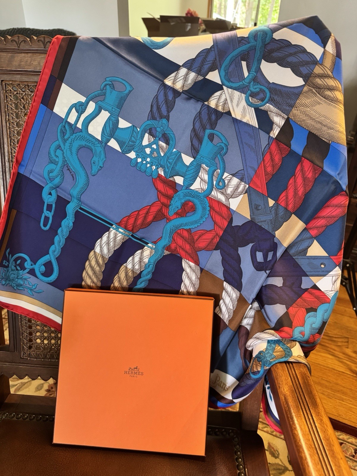 Hermes Della Cavalleria Silk Scarf 90