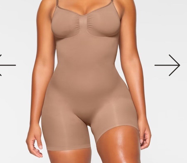 Skims Seamless Sculpt Mid Thigh Shapewear Bodysuit Slimming Size Large