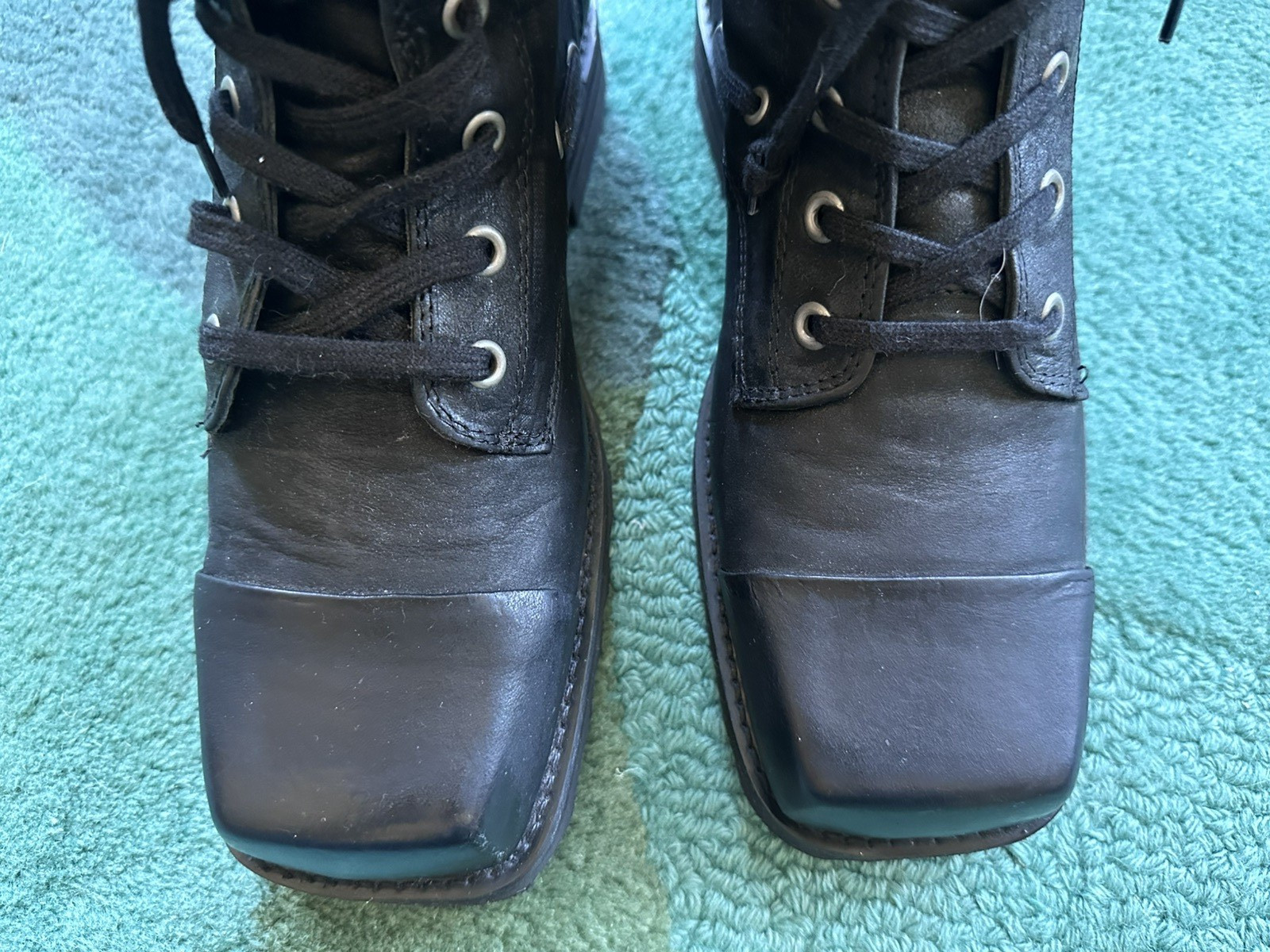 Fluevog NEARLY NEW Carlton MK1 Donohue black lace-up boot w/ lace detail W8/M6