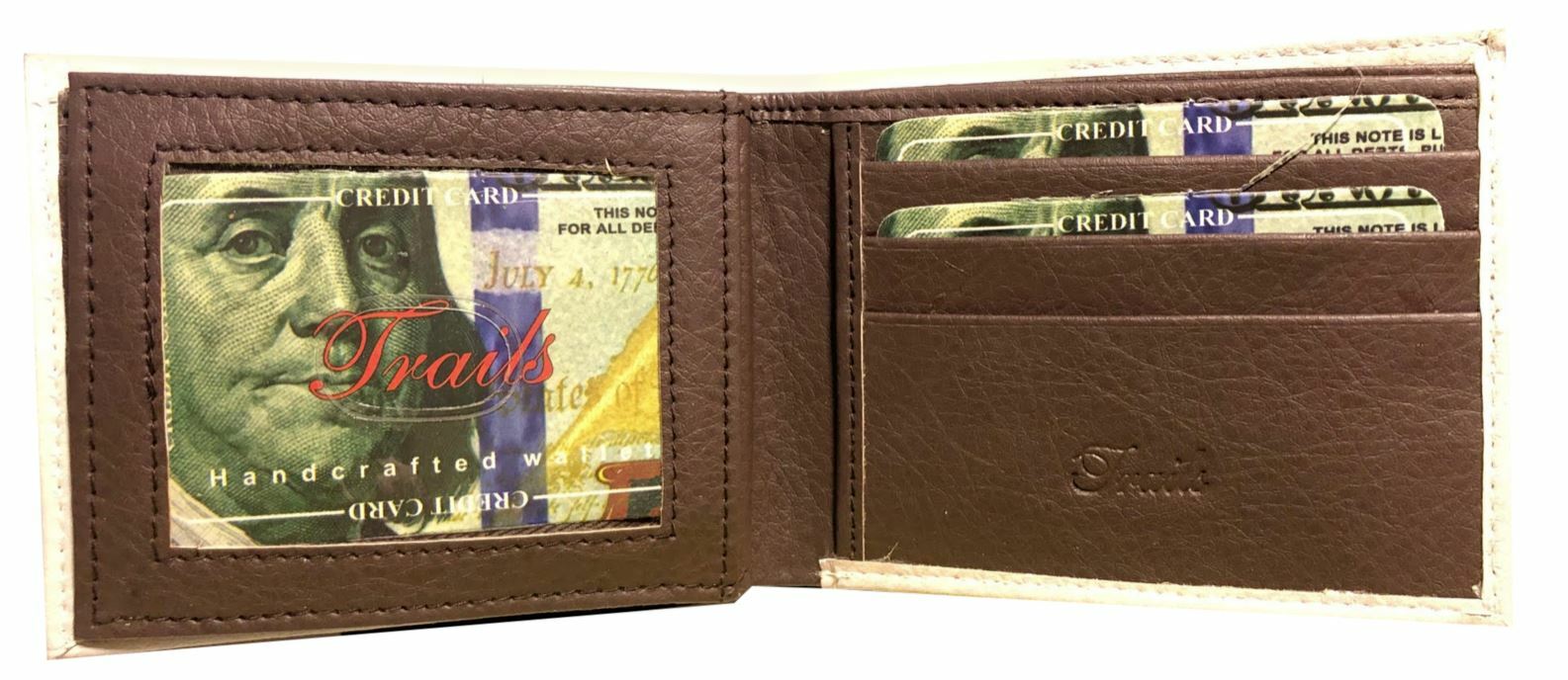 USA 100 Dollar Print Men’s Leather Bifold Novelty Wallet