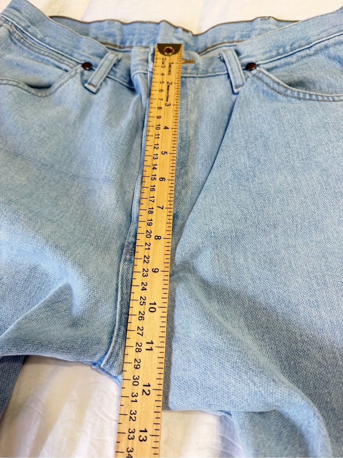 Wrangler 1013MWZGH Jeans Mens 34×36 Light Wash Regular Fit Western Cowboy Denim