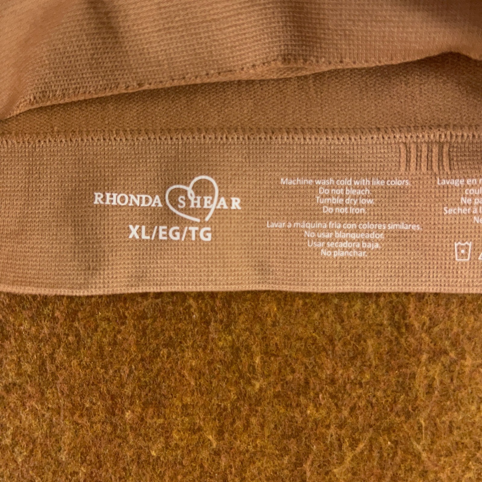 Rhonda Shear Womens Size XL Beige Wireless Pullover Ahh Bra 2 Pieces New