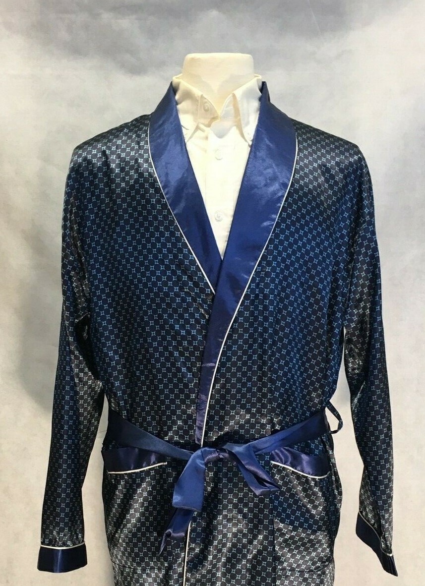 Mens Silk Satin Robe -Designer High Quality 5 Day Delivery-FAST SHIP- 27k Sold