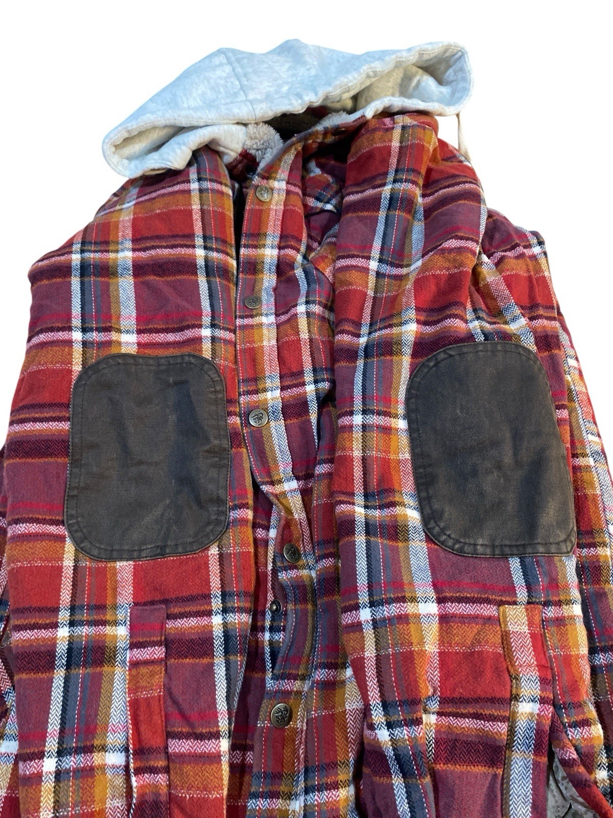 Legendary Whitetails Jacket Plaid Lined Flannel Sherpa Thermal Size Med