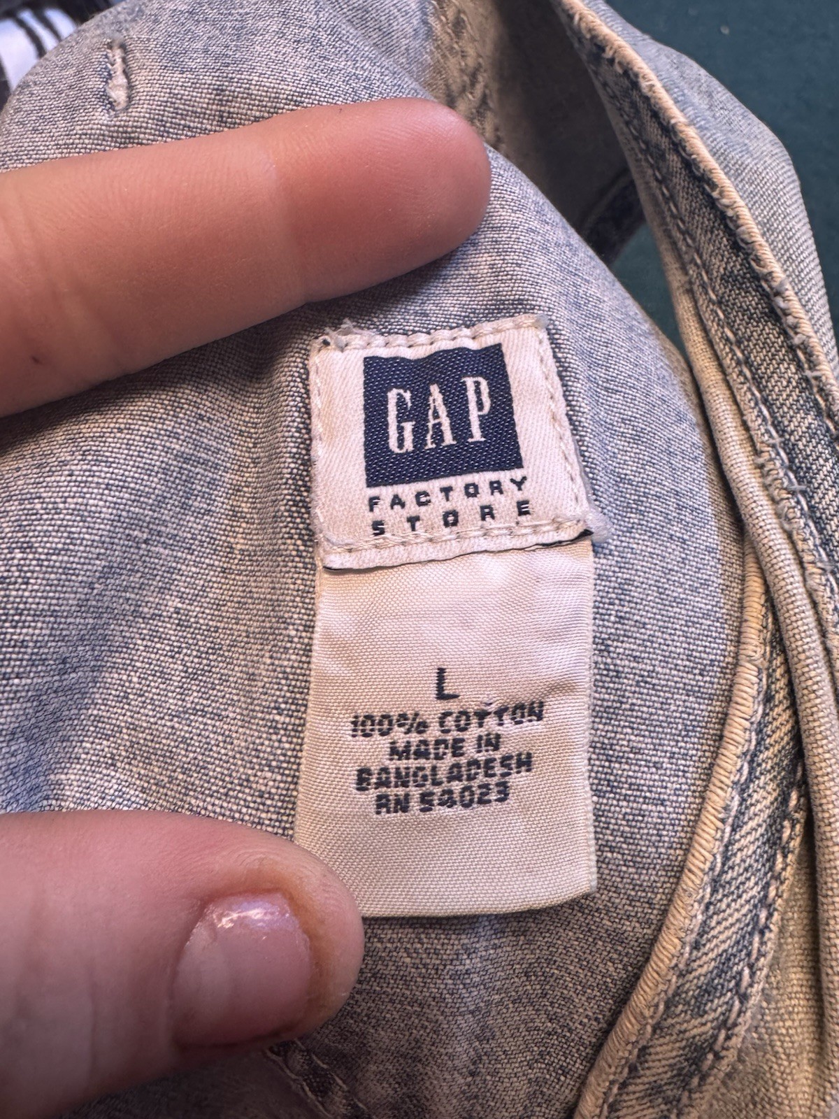 Gap 100% Cotton Vintage Women’s L Denim Shortalls Lightwash Relaxed One Piece