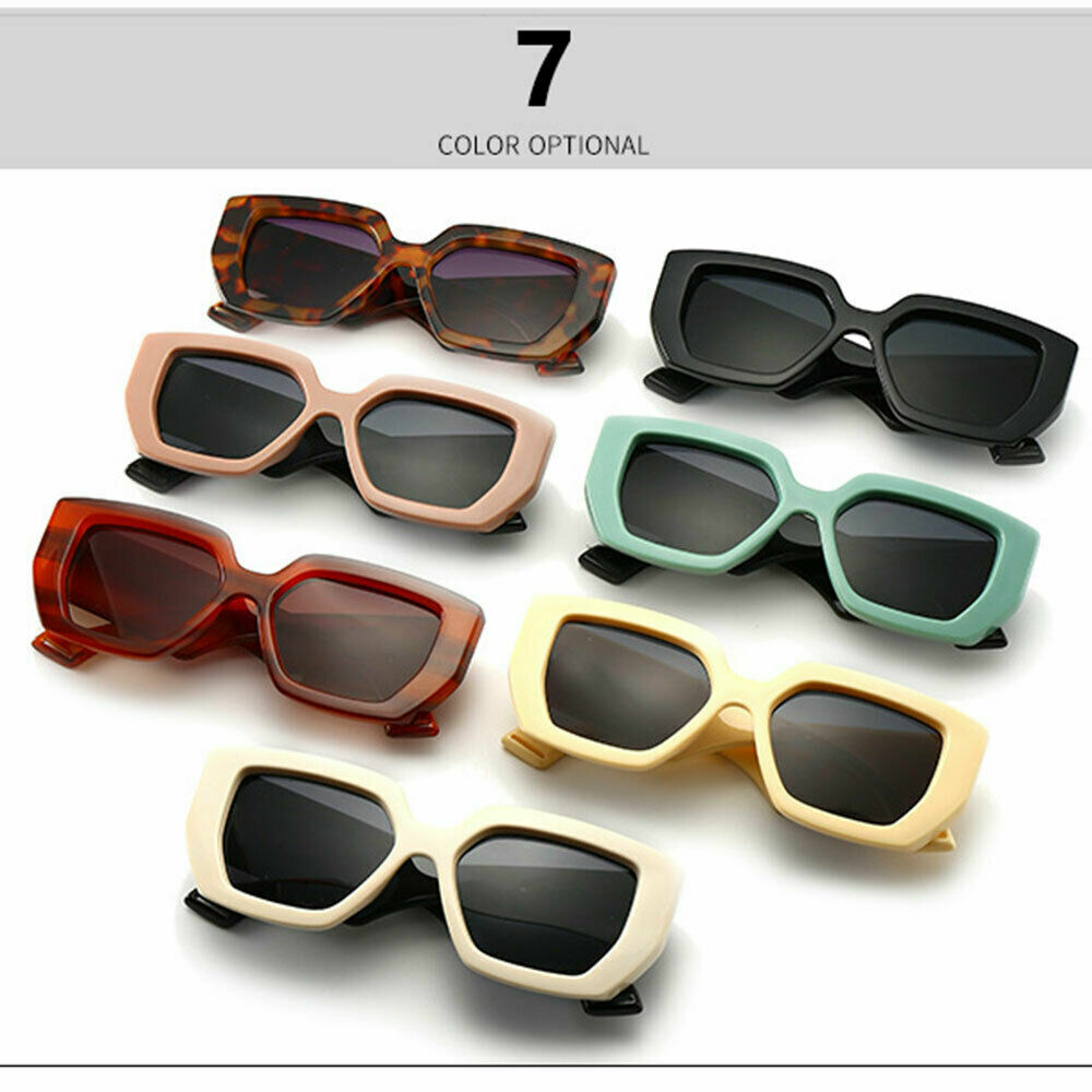 Oversized Thick Frame Square Sunglasses Retro Men’s Women Outdoor UV400 Glasses