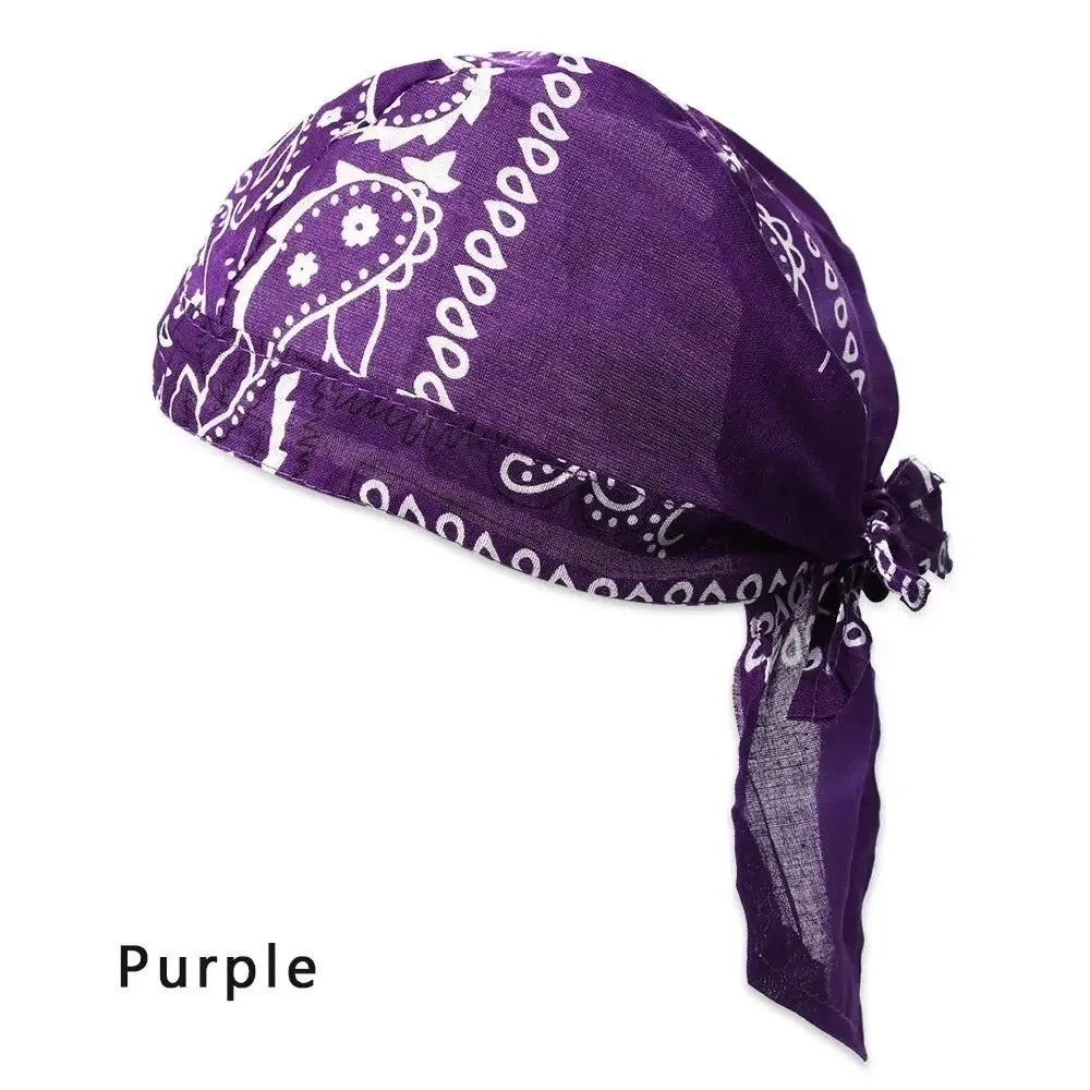 Elastic Motorcycle Wrap Biker Du Bandana Paisley Doo Rag Head Skull Cap Durag